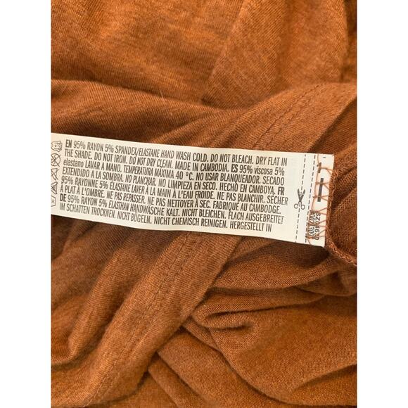 Forever 21 brown off shoulder long sleeves top size M - Picture 5 of 10